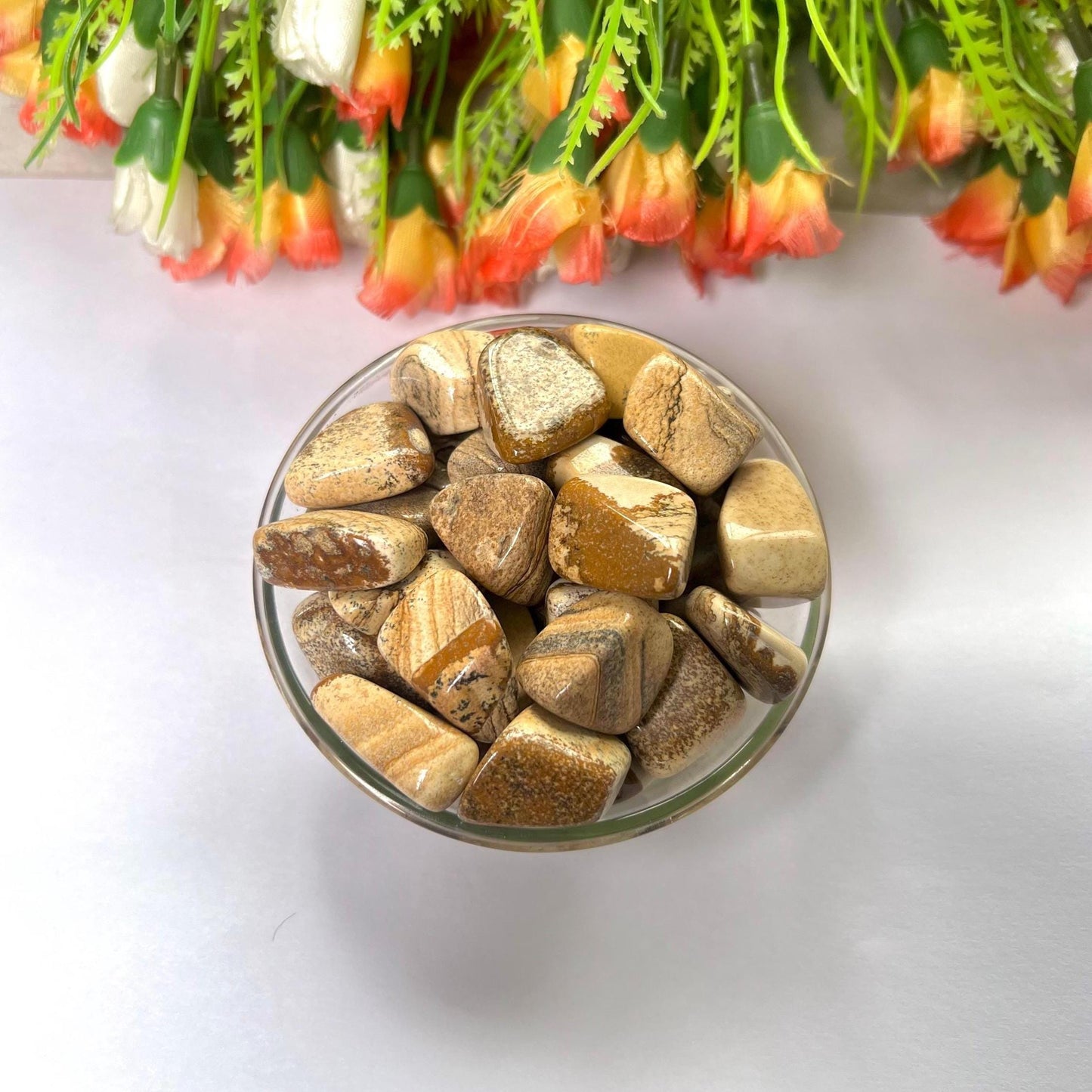 Picture Jasper Stone Tumbled Stone - Spiritual Stone -Healing Crystals in pack sizes of 1,3,5, and 10 Pieces Quality AAAAA +++++