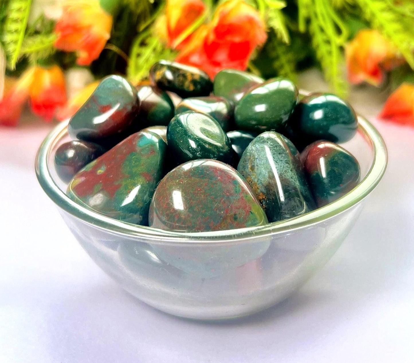 Blood Stone Tumbled Stone - Spiritual Stone -Healing Crystals in pack sizes of 1,3,5, and 10 Pieces Quality AAAAA +++++