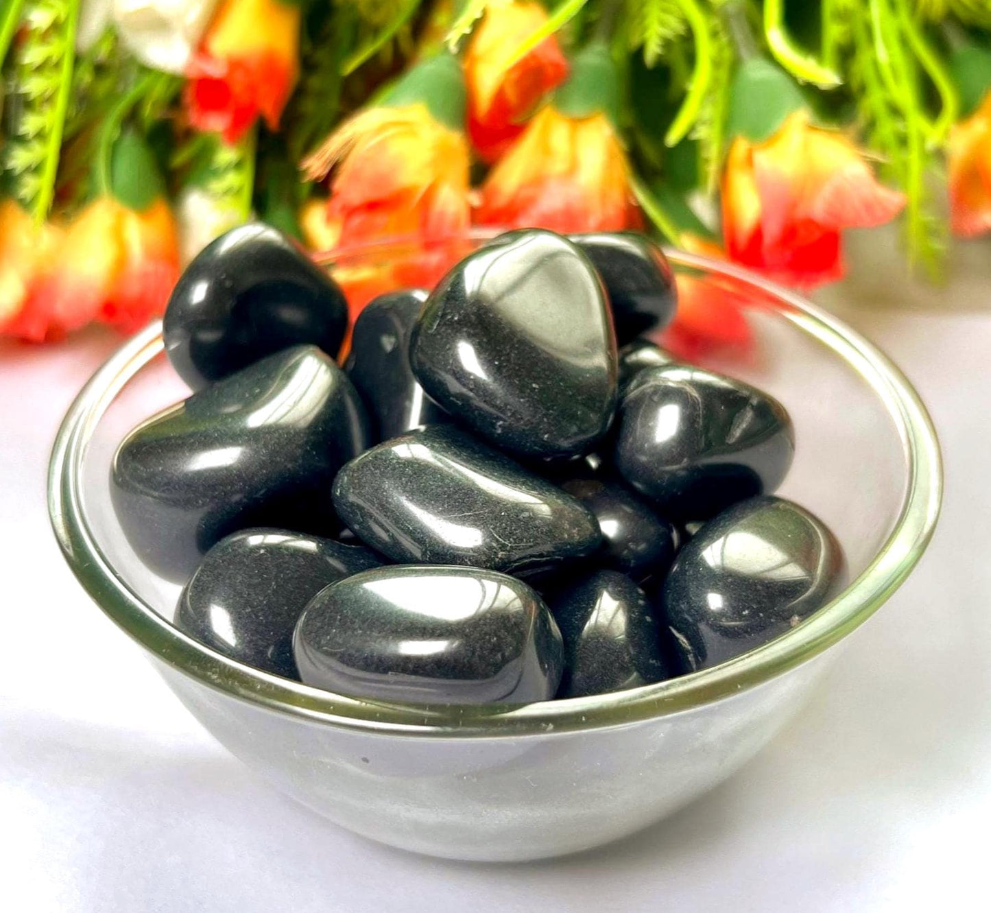 Black Azeztulite Stone Tumbled Stone - Spiritual Stone -Healing Crystals in pack sizes of 1,3,5, and 10 Pieces Quality AAAAA +++++