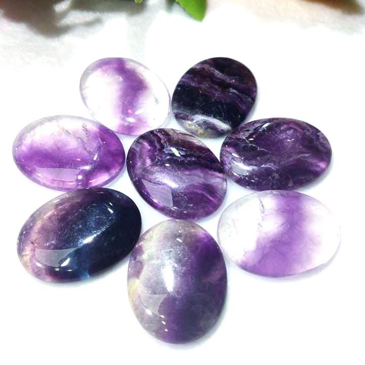 Purple Fluorite Stone Worry Stone – Crystal Worry Stone – Pocket Stone – Healing Crystal - 4cmx3cm Thumb Stone One (1) Piece
