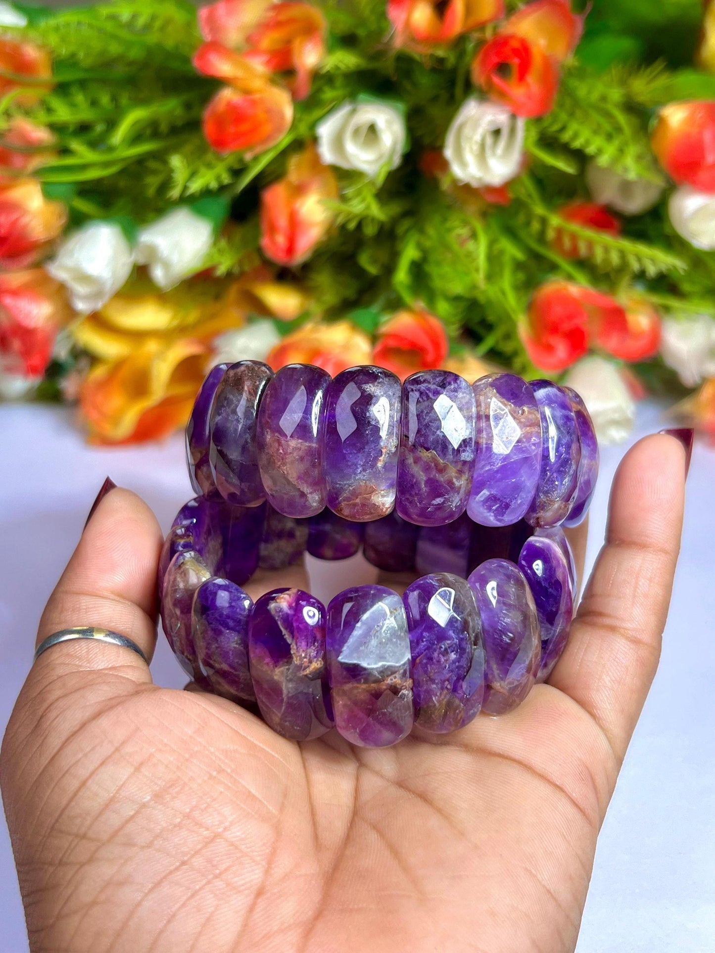 Premium Quality 25 MM Auralite 23 Stone Bracelet l Stretchable Bracelet