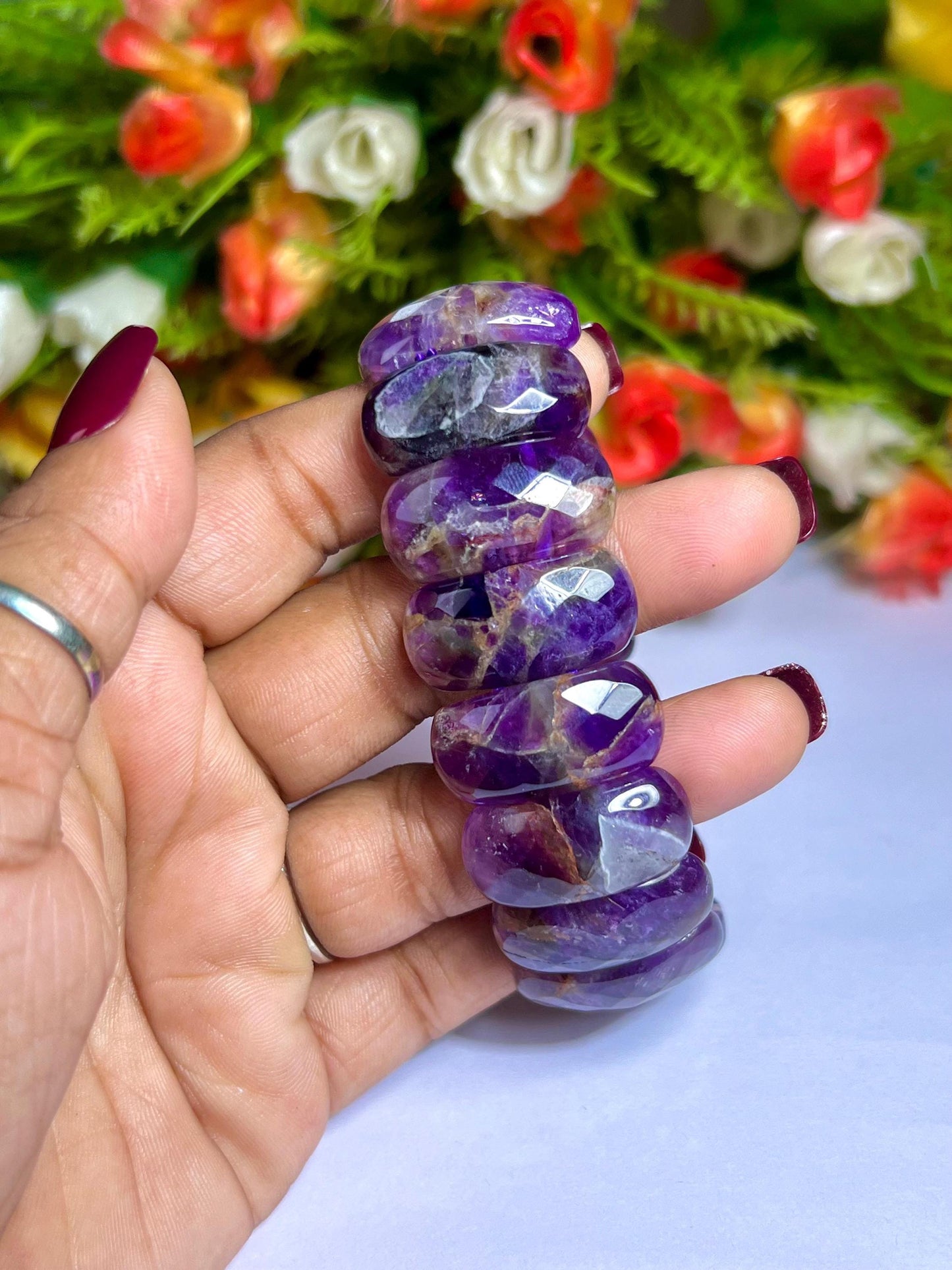 Premium Quality 25 MM Auralite 23 Stone Bracelet l Stretchable Bracelet