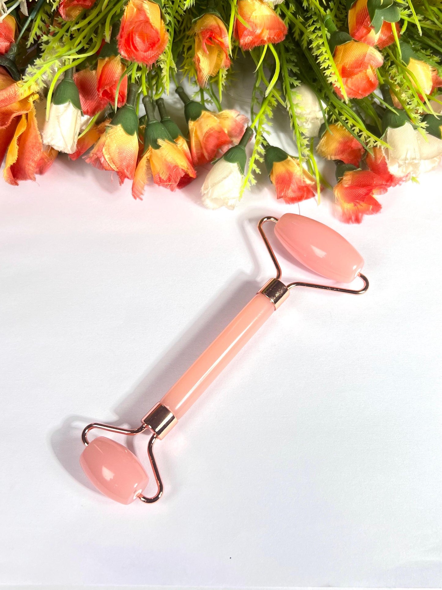 Rose Quartz Crystal Stone Face Massager Roller AAAA ++++ with Gift Box