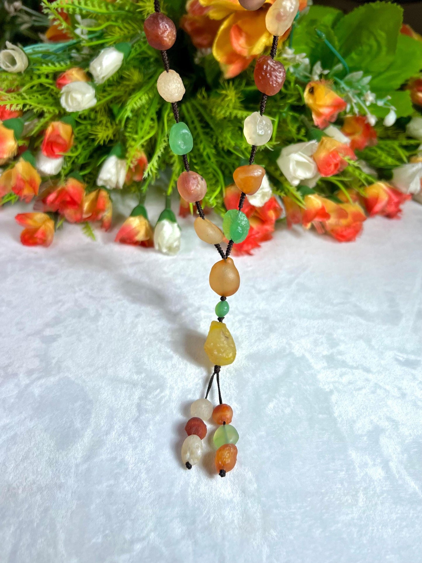 Beautiful Gobi Desert Stone Mala Necklace