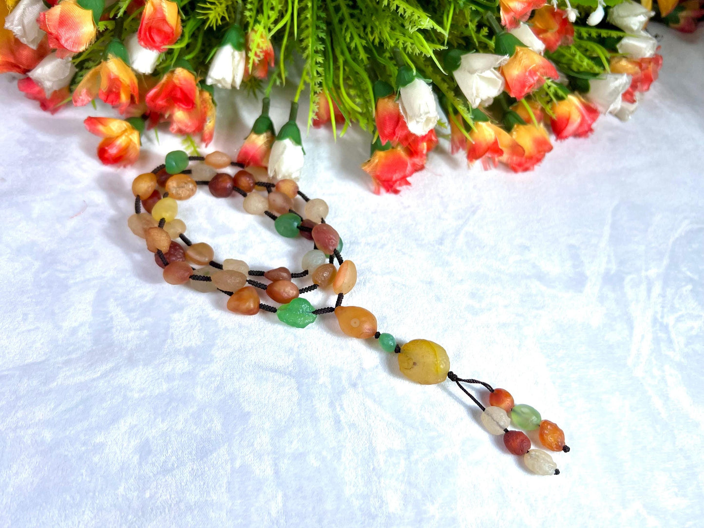 Beautiful Gobi Desert Stone Mala Necklace