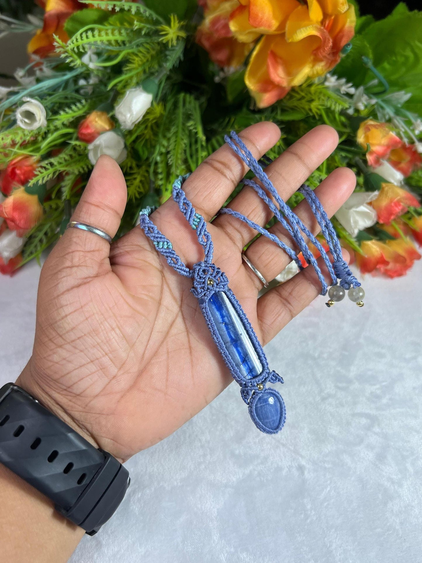 Beautiful Blue Kyanite Stone Necklace