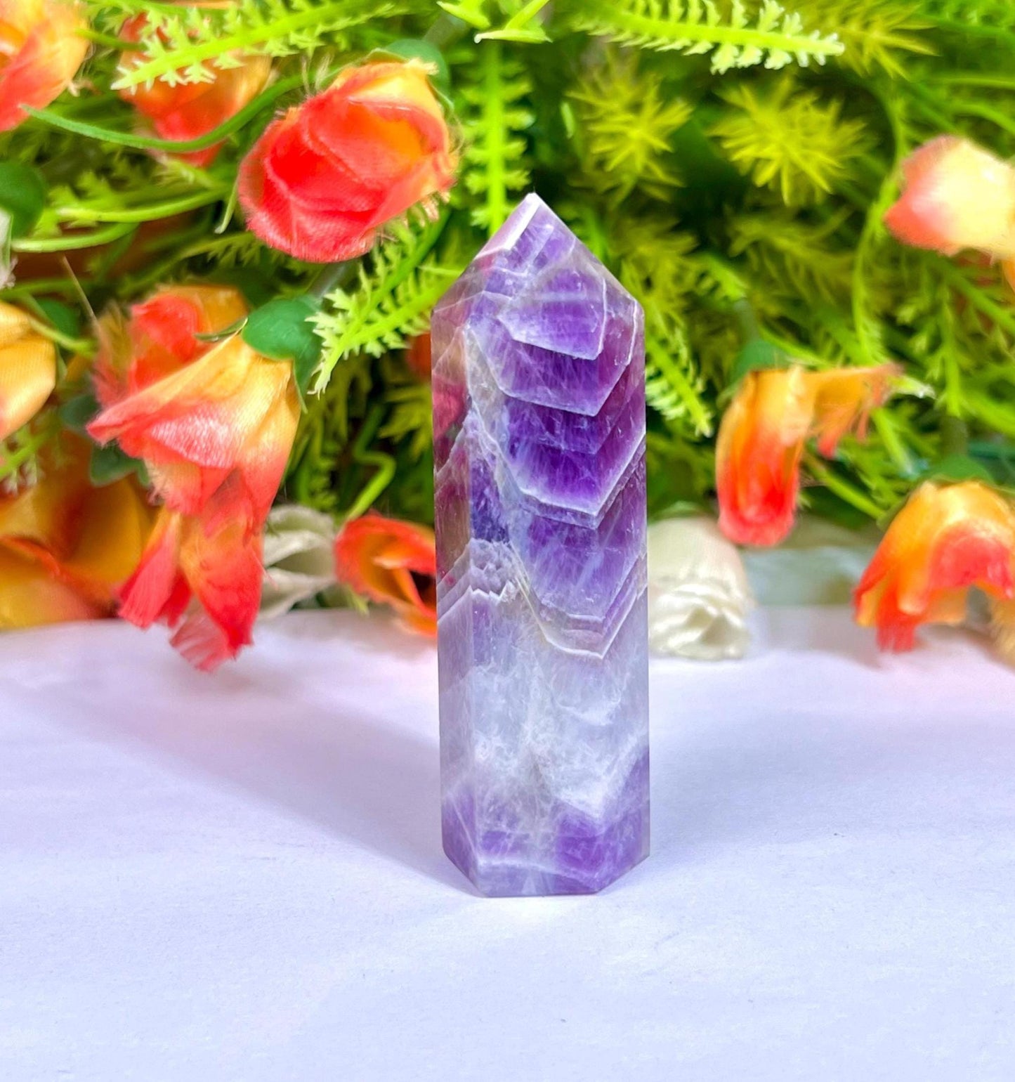 Amazez Stone Tower Pencil Point Generator-Gemstone Pencil Crystal Tower Wand Stone Obelisk -Home Car Decor Decoration 3" To 4"
