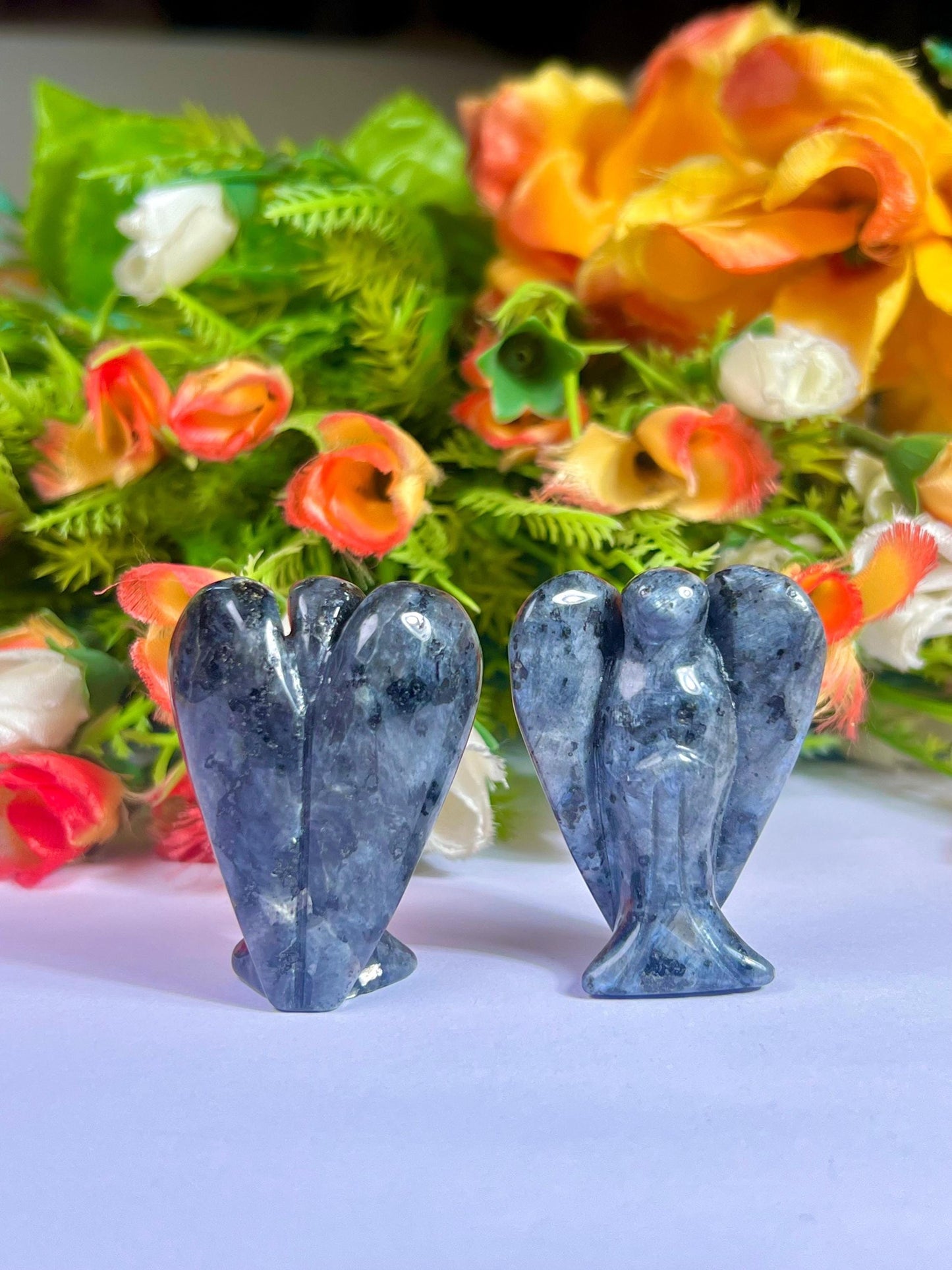 2" Angel Larvikite Stone Guardian Angel blessed Angelic connection