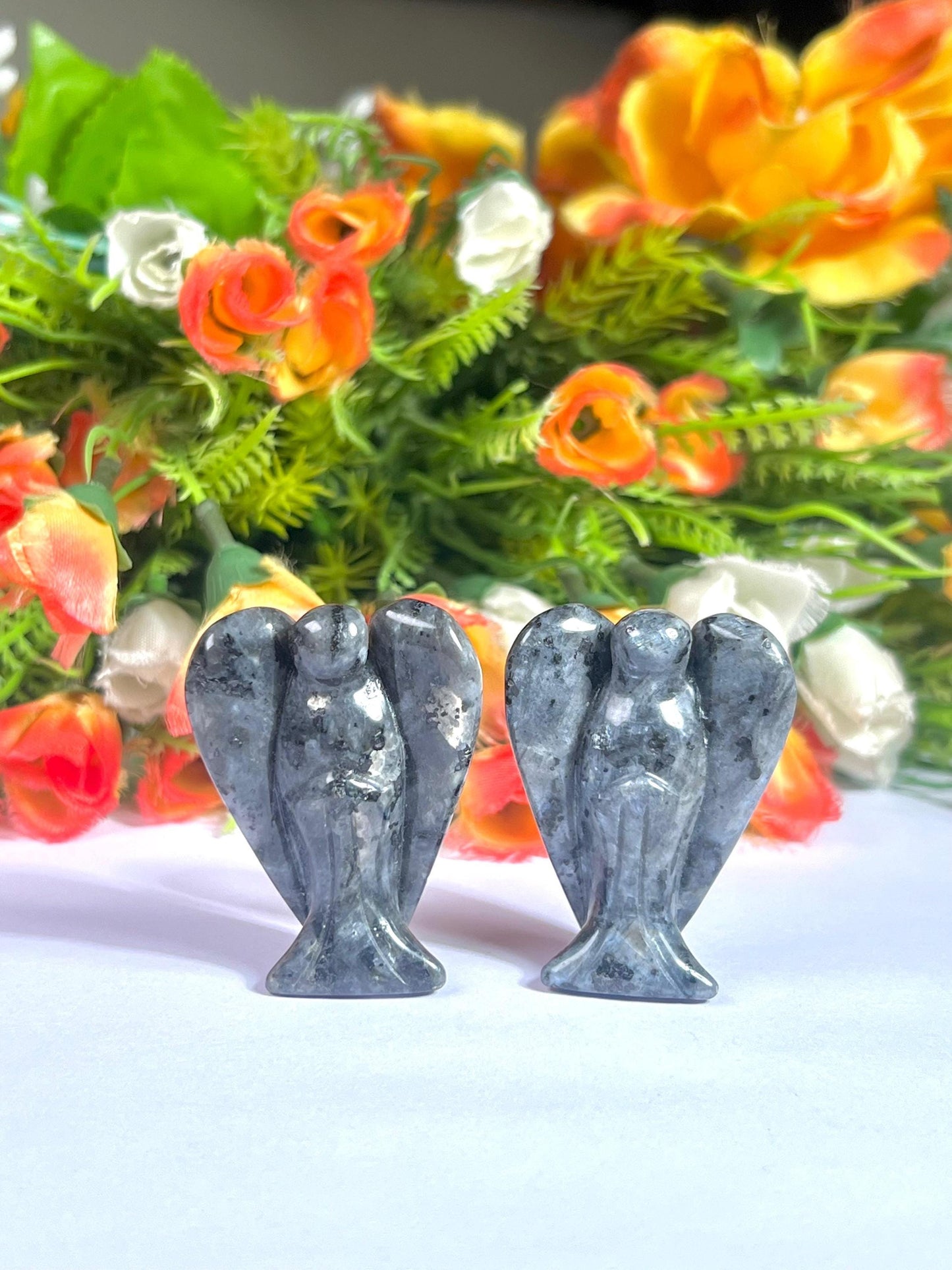 2" Angel Larvikite Stone Guardian Angel blessed Angelic connection