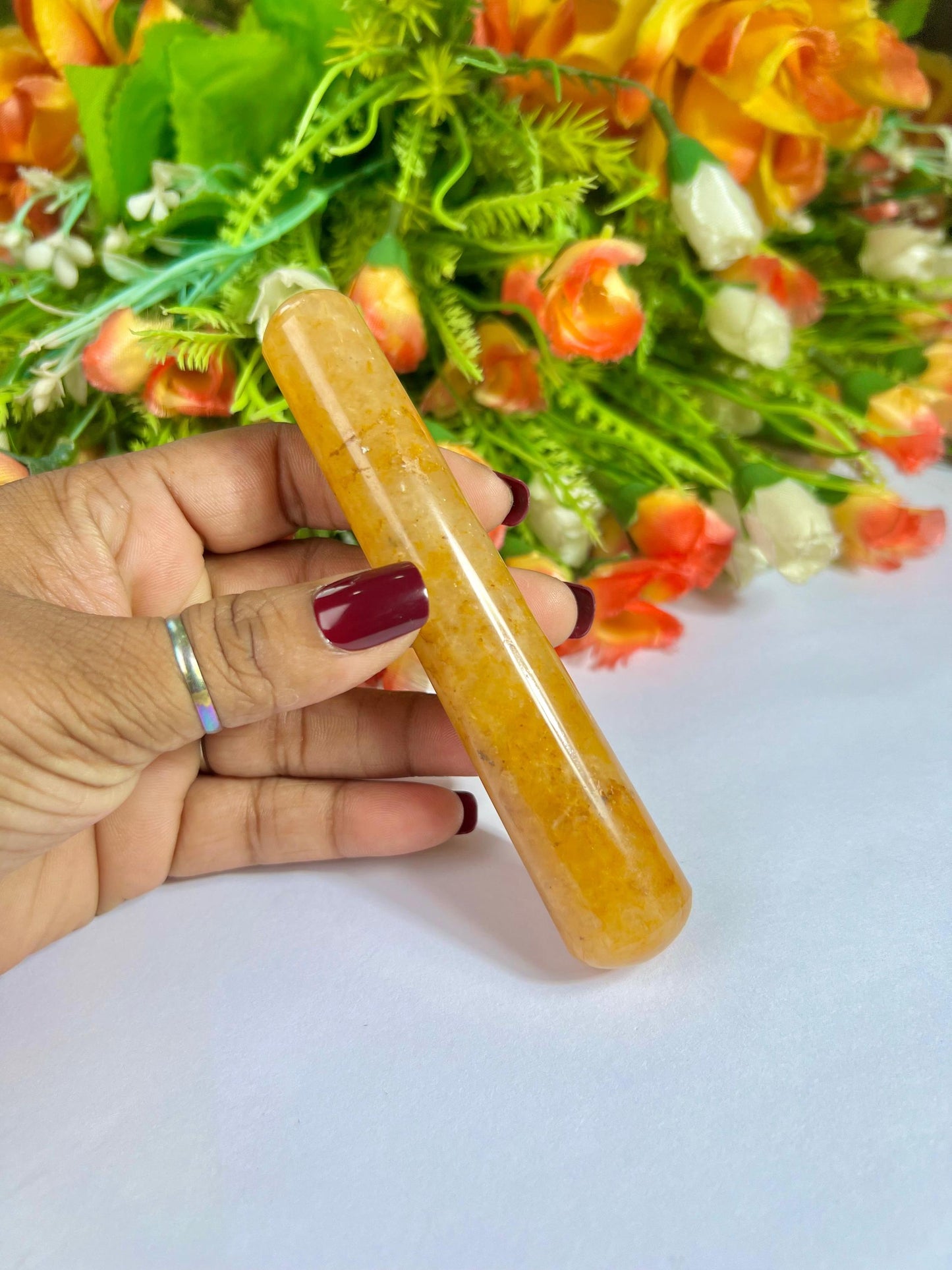 Golden Healer Quartz Crystal Stone Massager Wand AAAA ++++