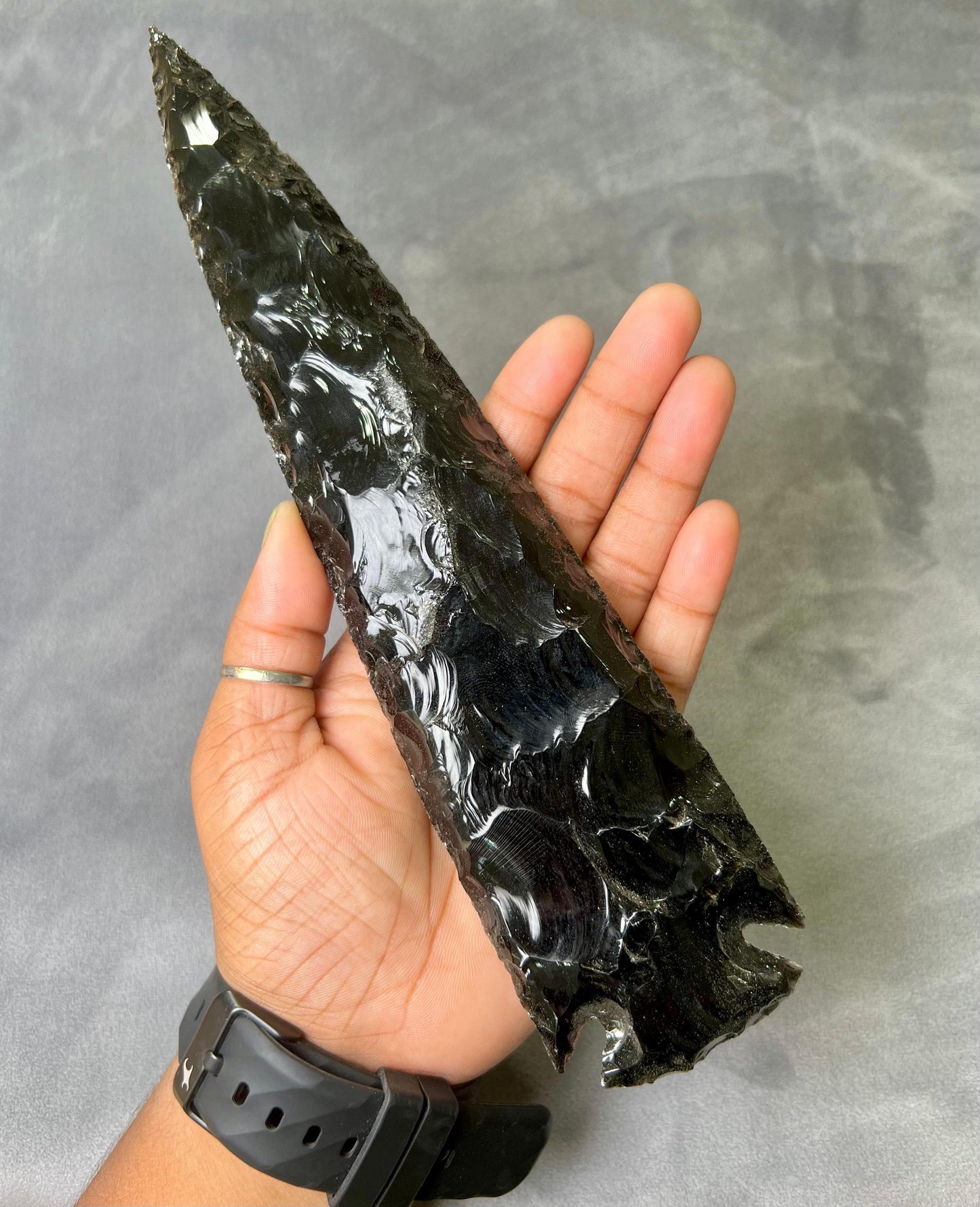 Black Obsidian Stone Crystal Arrowhead Craft Supplies Jewelry Making Natural Arrow Head Crystal 1" to 10"