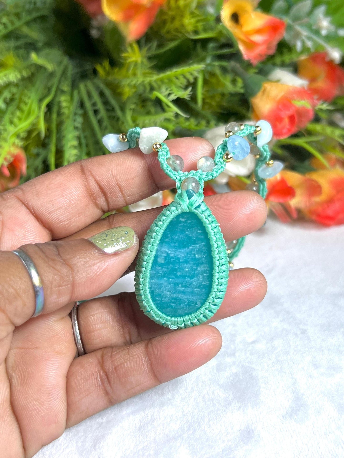 Beautiful Amazonite Stone Necklace
