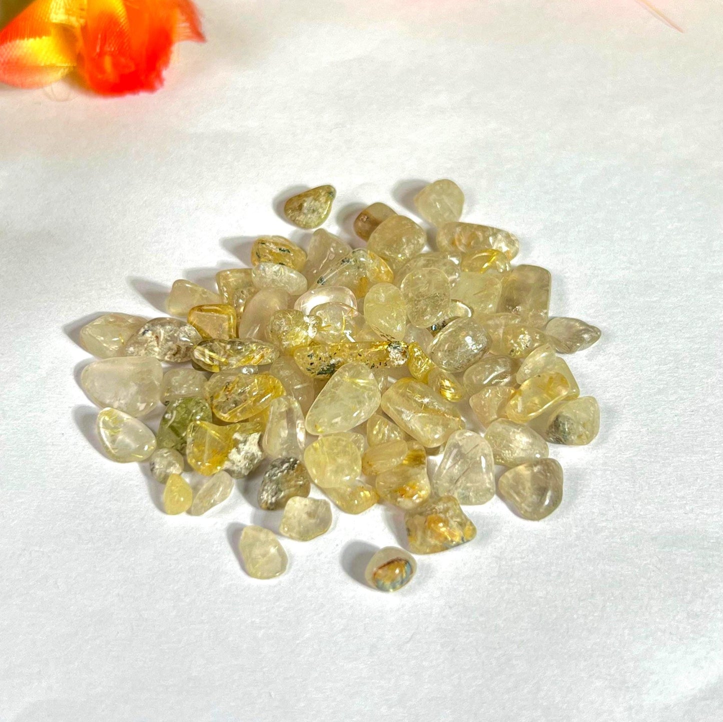 Golden Rutile Stone Chips Stone - Spiritual Stone -Healing Crystals in pack Quality AAAAA +++++