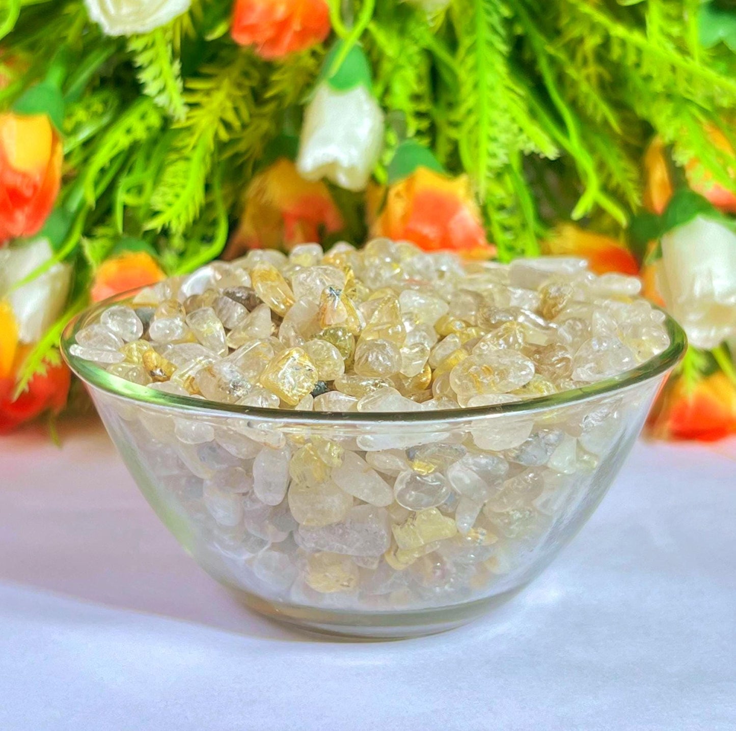 Golden Rutile Stone Chips Stone - Spiritual Stone -Healing Crystals in pack Quality AAAAA +++++