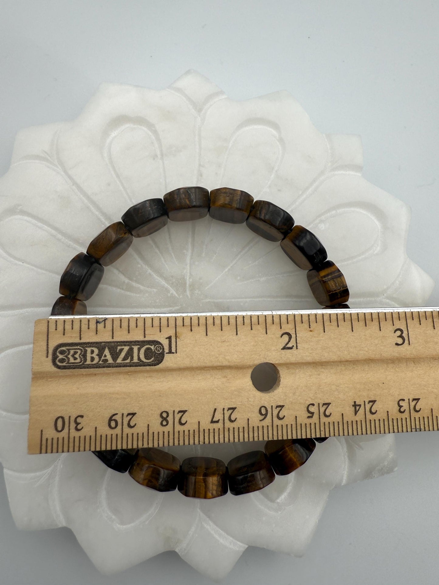 Yellow Tiger Eye Bracelet 15MM Oval Beads – Protection Stone for Confidence, Focus & Success