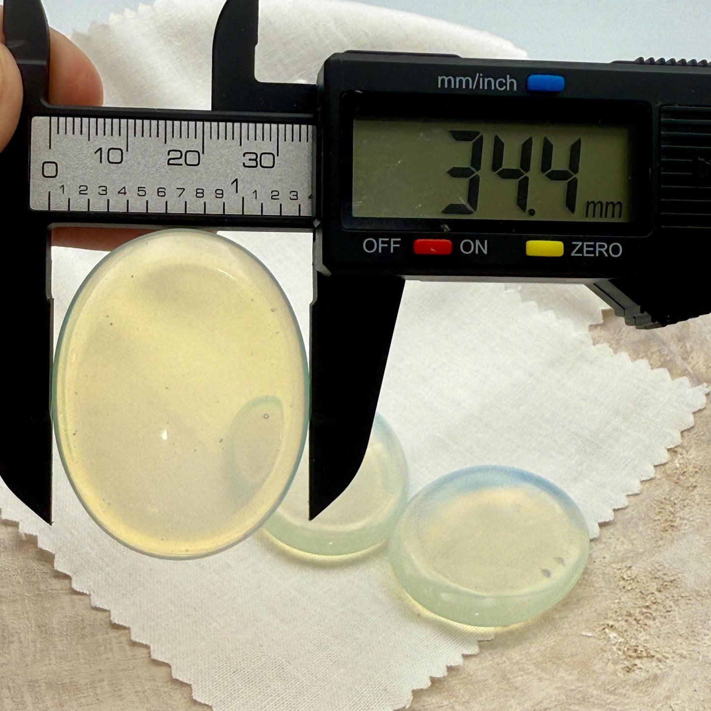 Opalite Worry Stone – Smooth Palm Stone, Metaphysical Crystal