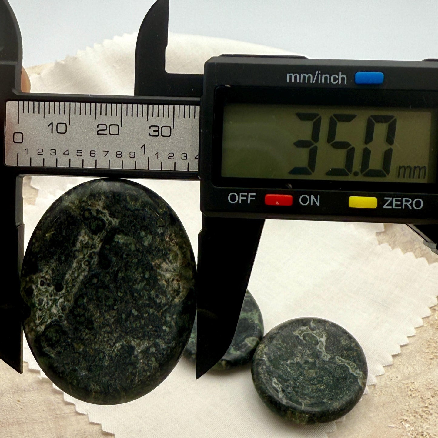 Kambaba Jasper Worry Stone – Oval Palm Crystal, Grounding Energy