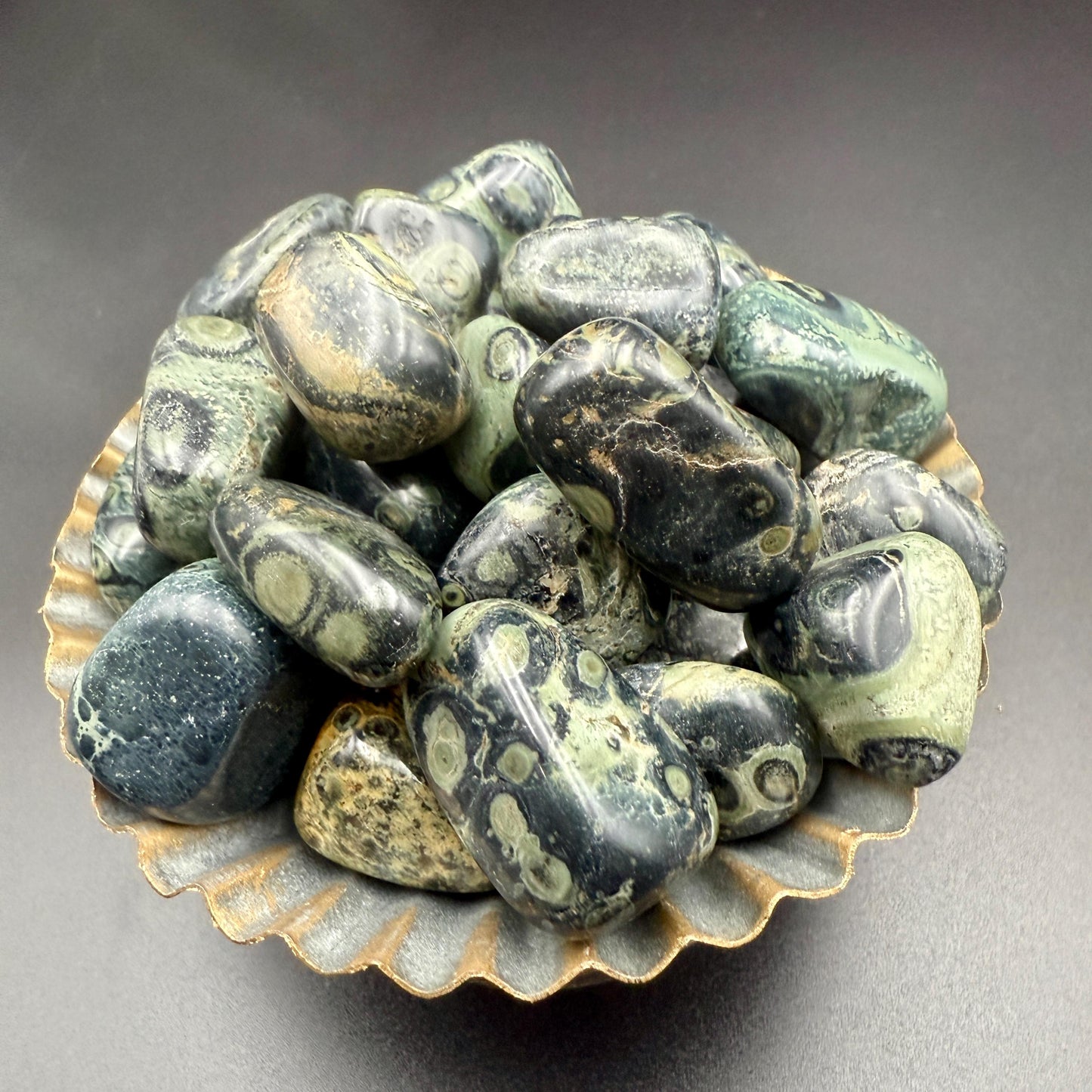 Kambaba Jasper Tumbled Stone – Natural Crystal for Grounding, Peace, Protection & Ancient Earth Energy