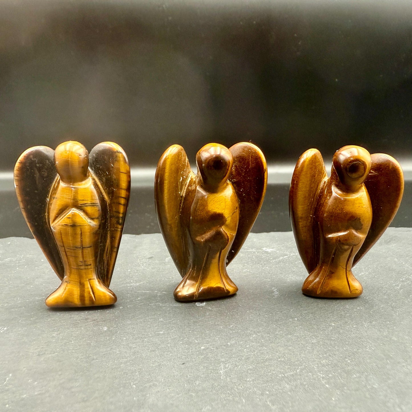Tiger Eye Guardian Angel – Crystal of Confidence, Protection & Willpower (2")