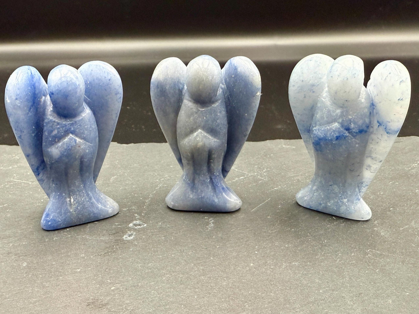 Blue Aventurine Angel – Crystal of Calm, Focus & Intuitive Clarity (2")