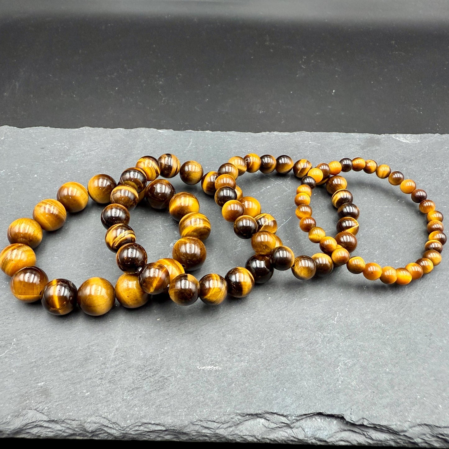Natural Tiger Eye Bracelet - AAA+ |6mm 8mm 10mm 12mm | Protection Wealth Confidence | Unisex