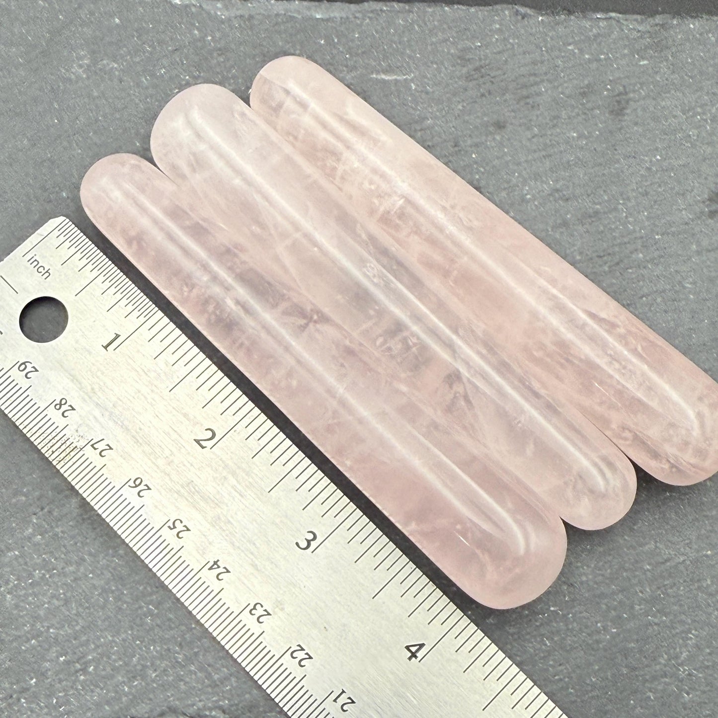 Rose Quartz Massage Wand – Crystal Massage Tool, Natural Stone Acupressure Wand, Reflexology & Reiki Crystal, Self Care Gift