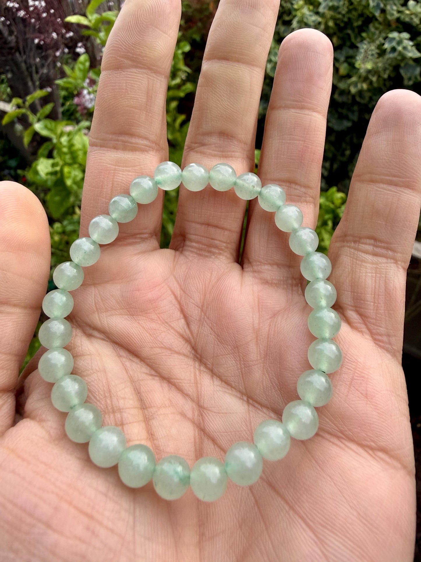 Green Aventurine Bracelet 6.5mm – Natural Crystal, Luck & Abundance