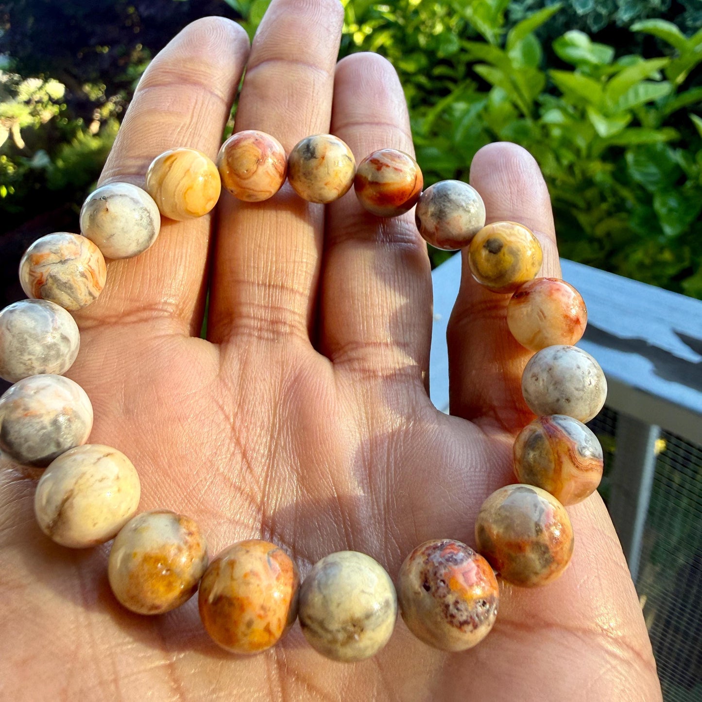 Crazy Lace Agate Bracelet–Crystal for Joy, Balance & Positive Energy
