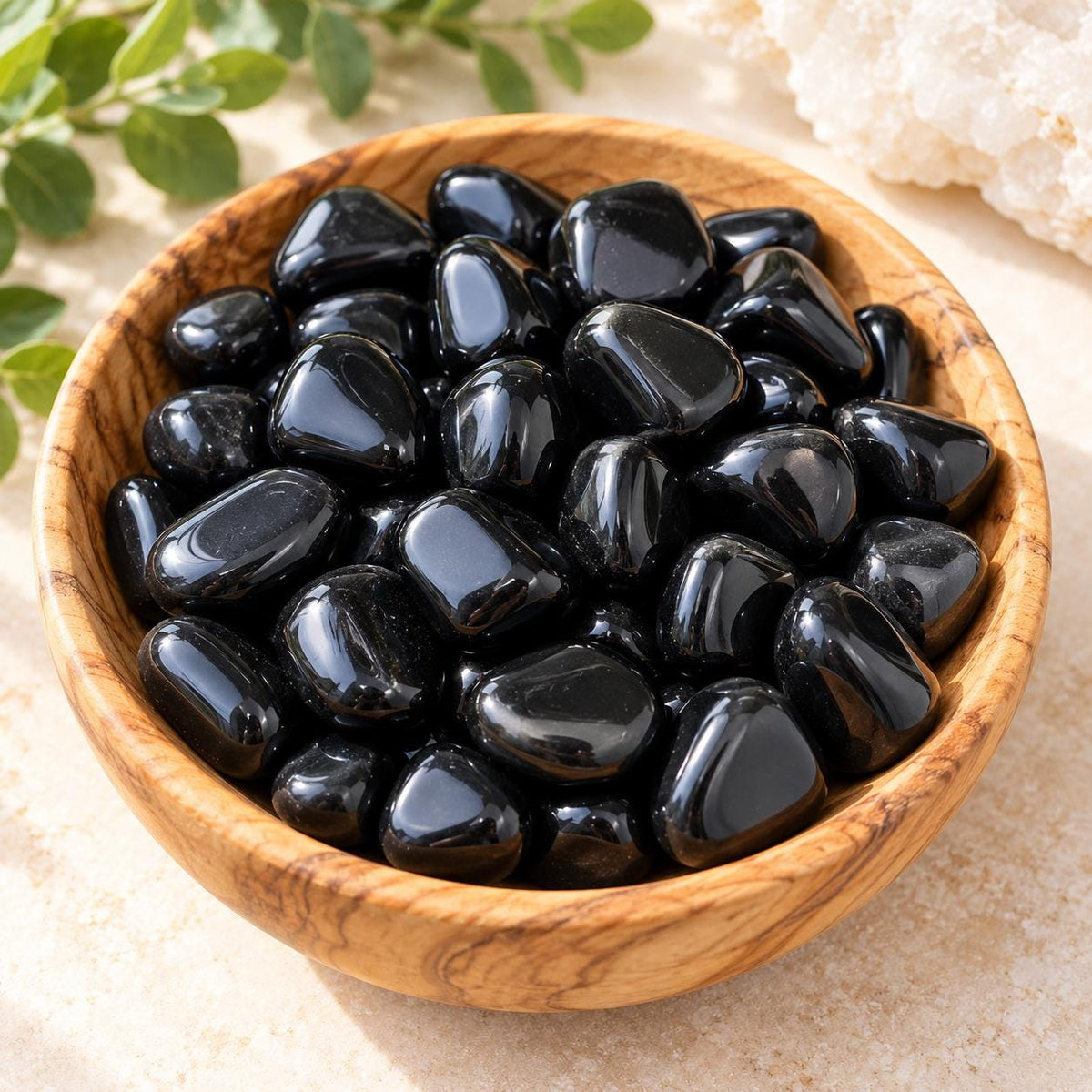 Black Obsidian Tumbled Stone — Steady Protection