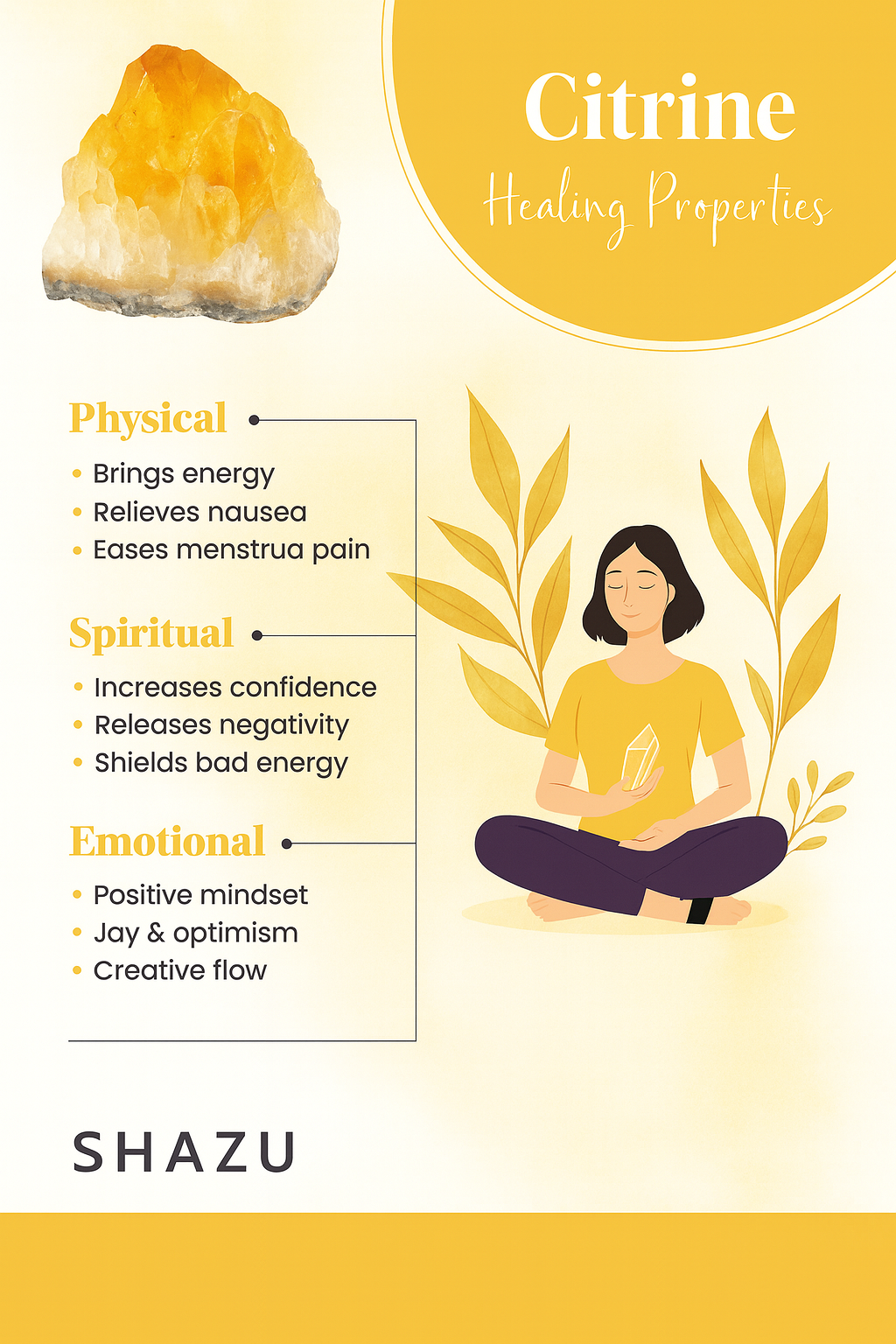 Citrine Crystal Guide – Metaphysical Properties & Everyday Healing