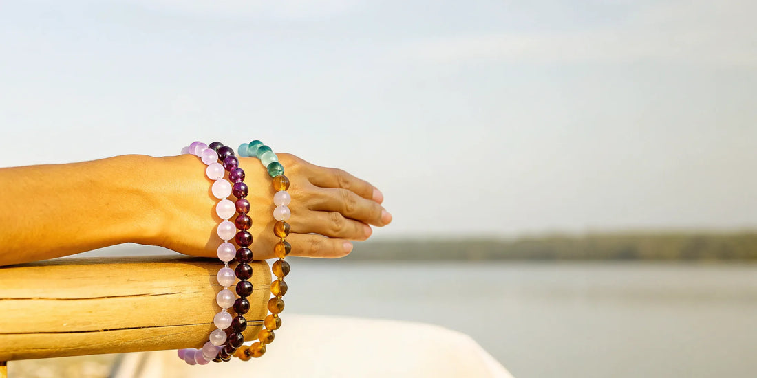 Healing crystal bracelets promote mind, body, & spirit benefits.