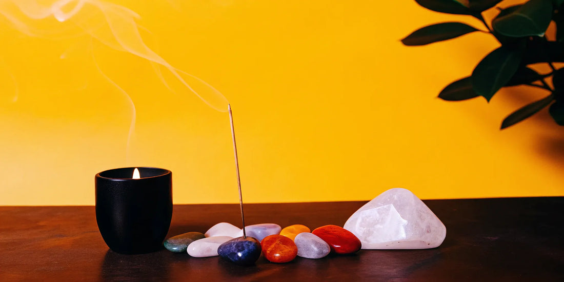 Chakra stones for healing and meditation.