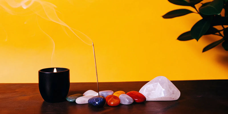 Chakra stones for healing and meditation.