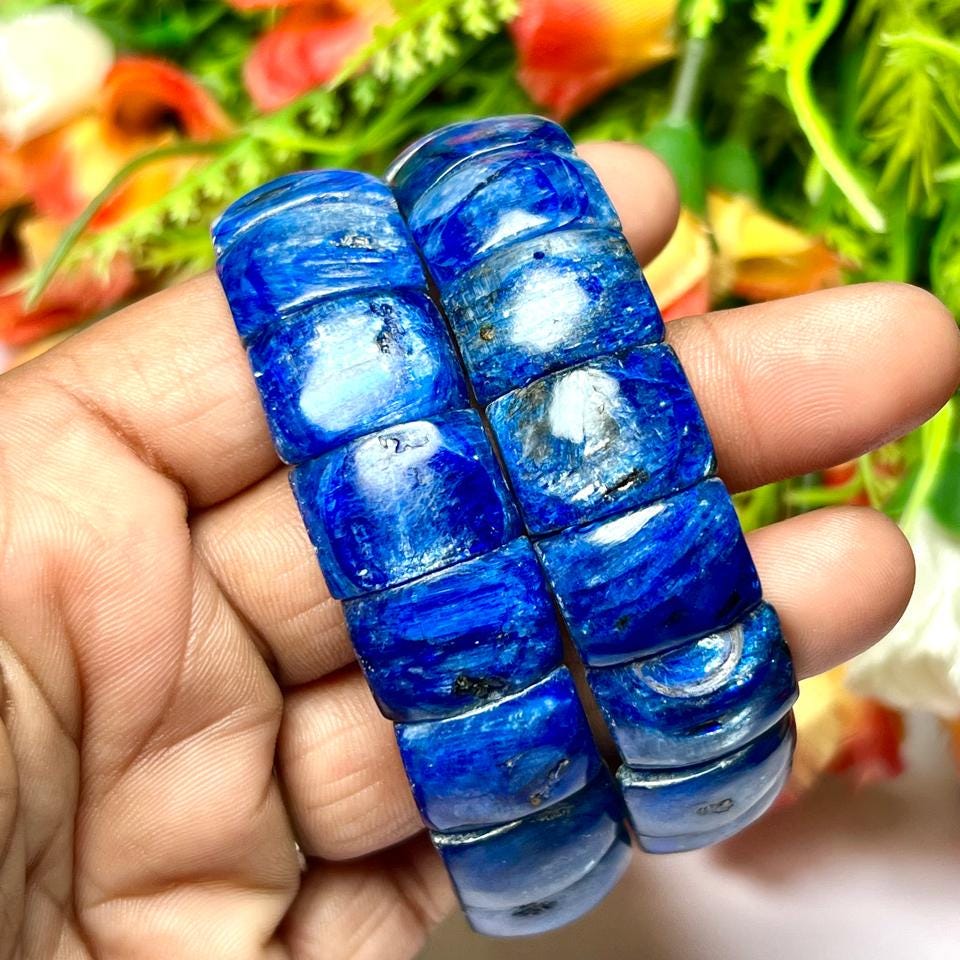 15 MM Premium Blue Kyanite Stone Bracelet