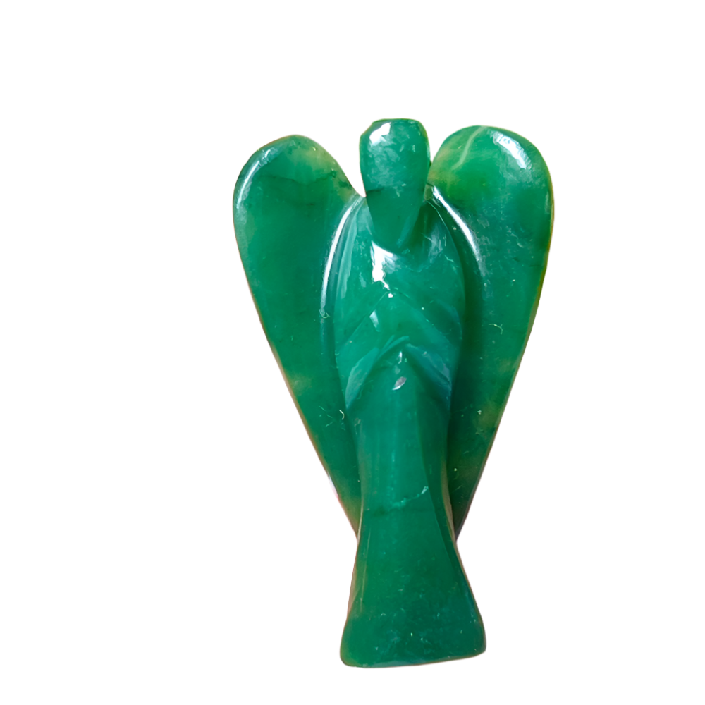 Green Jade Angel – 2" Guardian Angel for Harmony, Abundance & Heart Healing