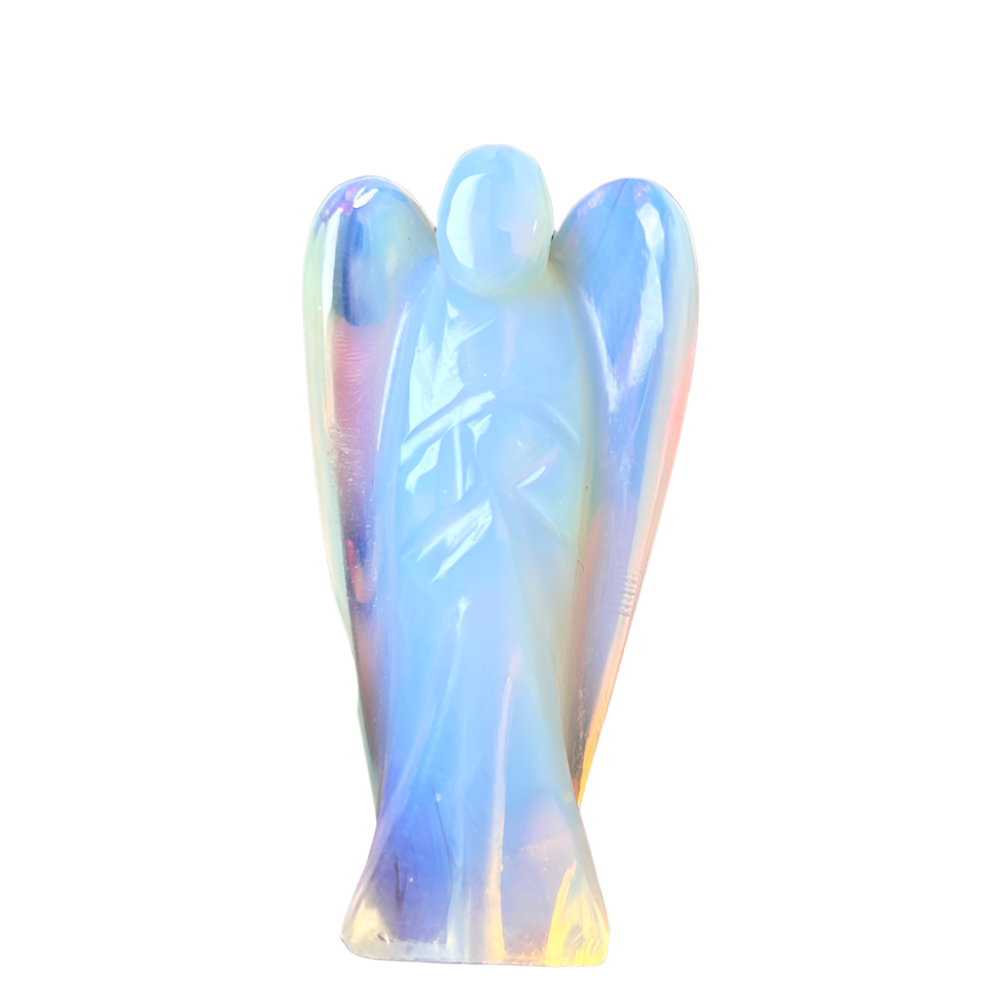 Opalite Angel – 2" Guardian Angel for Serenity, Intuition & Emotional Clarity