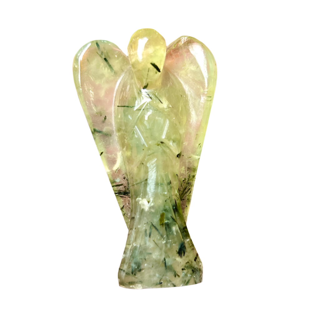 Prehnite Angel – 2" Guardian Angel for Healing, Intuition & Heart-Centered Peace