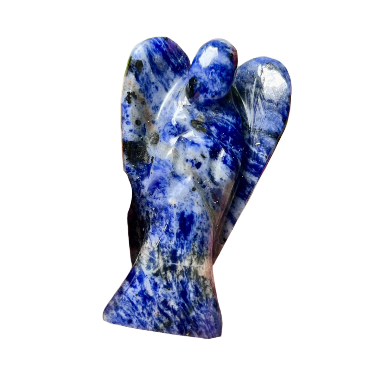 Sodalite Stone Angel – 2" Guardian Angel for Truth, Intuition & Inner Peace