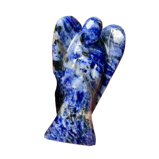 Sodalite Stone Angel – 2" Guardian Angel for Truth, Intuition & Inner Peace