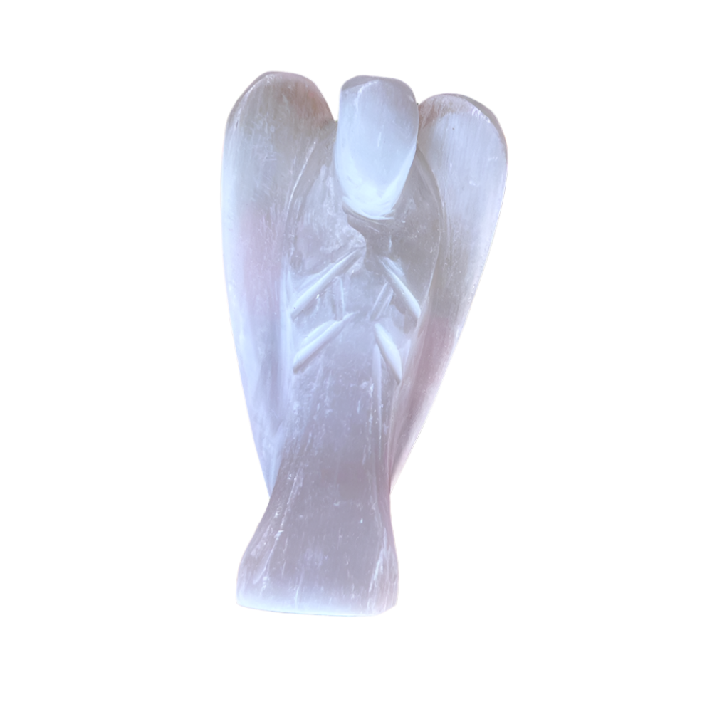 Selenite Crystal Angel – 2" Guardian Angel for Clarity, Protection & Angelic Energy