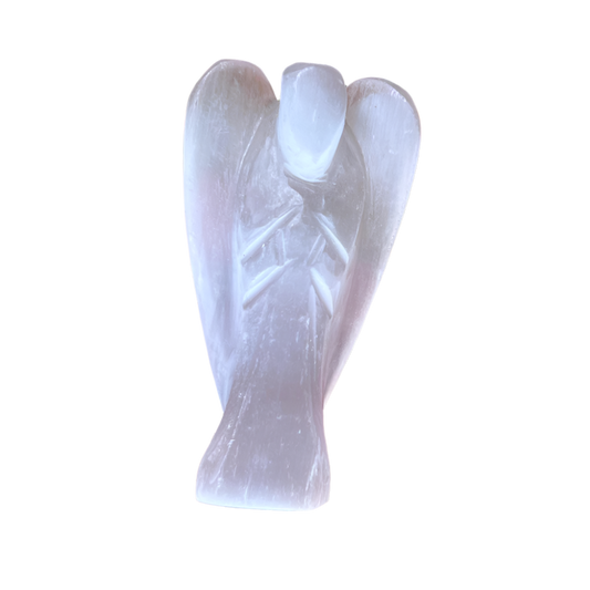 Selenite Crystal Angel – 2" Guardian Angel for Clarity, Protection & Angelic Energy