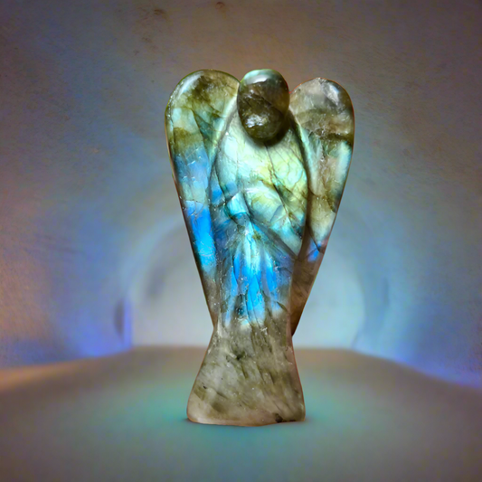 Labradorite Angel – 2" Guardian Angel for Intuition, Transformation & Spiritual Protection