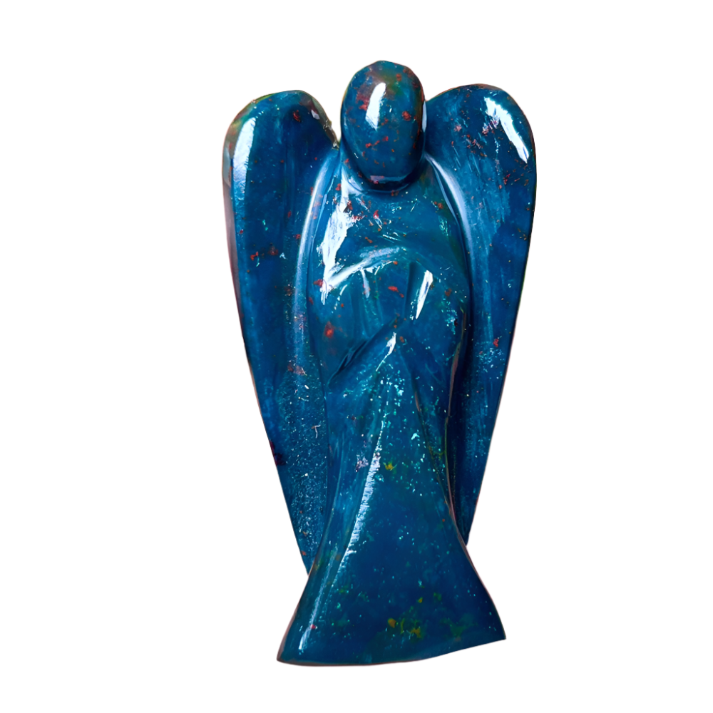 Bloodstone Angel – 2" Guardian Angel for Strength, Courage & Protection