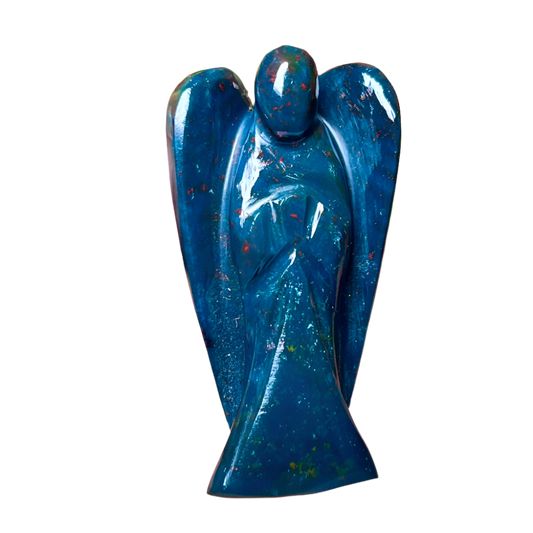 Bloodstone Angel – 2" Guardian Angel for Strength, Courage & Protection