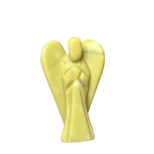 Serpentine Stone Angel – 2" Guardian Angel for Protection, Energy Flow & Inner Peace