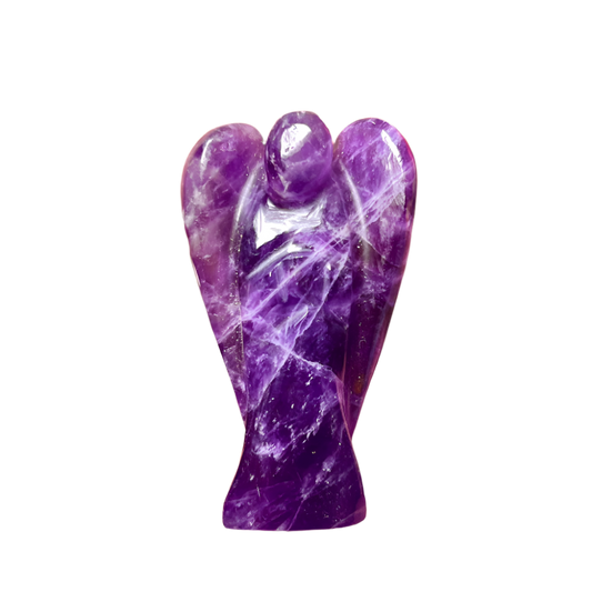 Amethyst Angel – 2" Guardian Angel for Peace, Intuition & Spiritual Protection