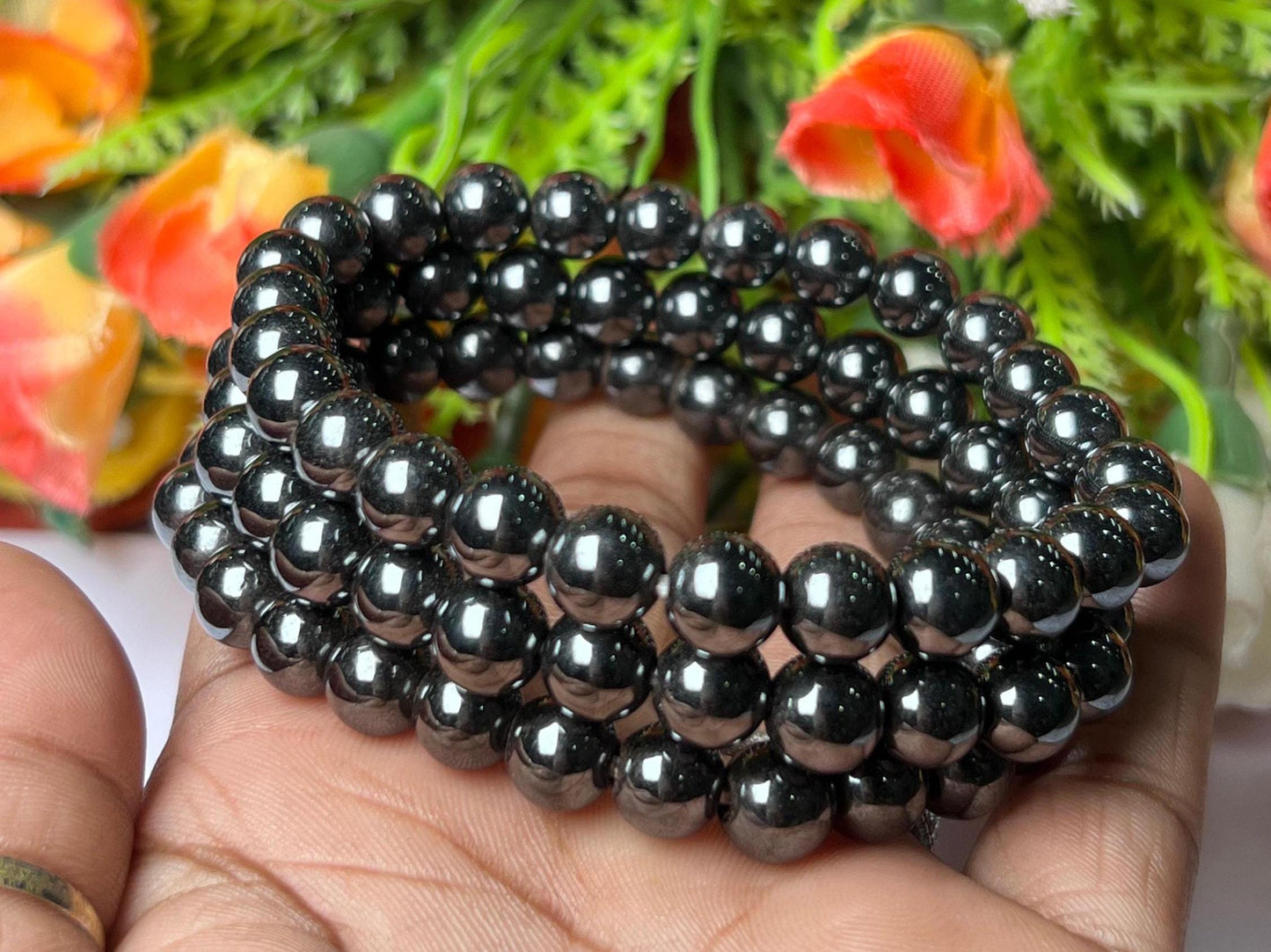 Magnetite Stone Bracelet l Stretchable Bracelet l Unisex Bracelet l6 MM 8 MM and 10MM Bracelet
