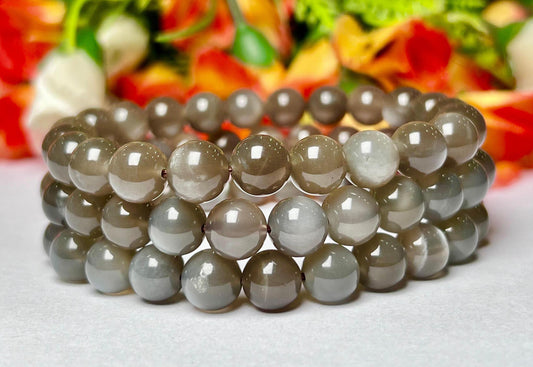 Black Moonstone Premium Quality Stone Bracelet l Stretchable Bracelet l Unisex Bracelet l 8 MM Bracelet AAAAA+++++