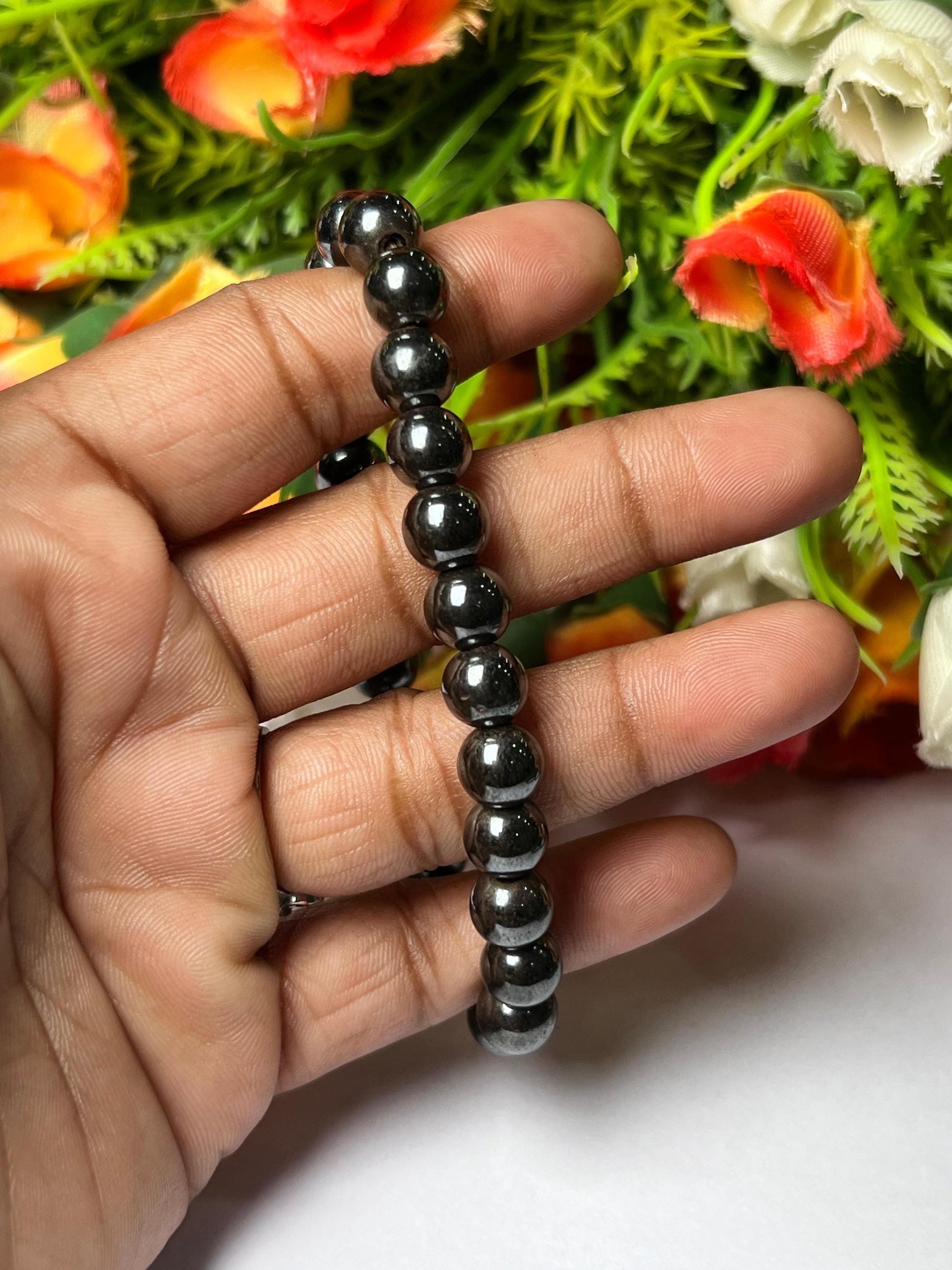 Magnetite Stone Bracelet l Stretchable Bracelet l Unisex Bracelet l6 MM 8 MM and 10MM Bracelet