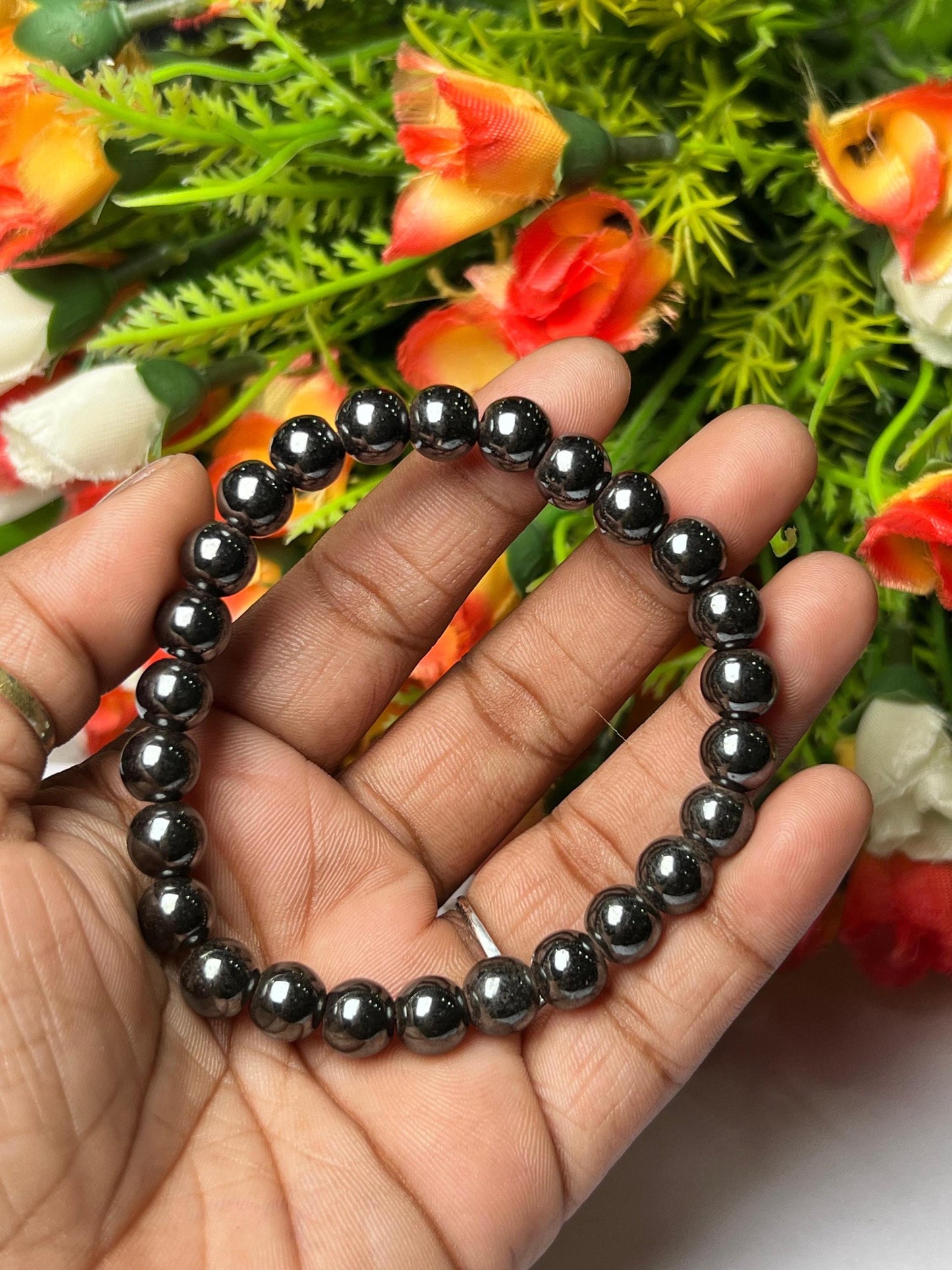 Magnetite Stone Bracelet l Stretchable Bracelet l Unisex Bracelet l6 MM 8 MM and 10MM Bracelet